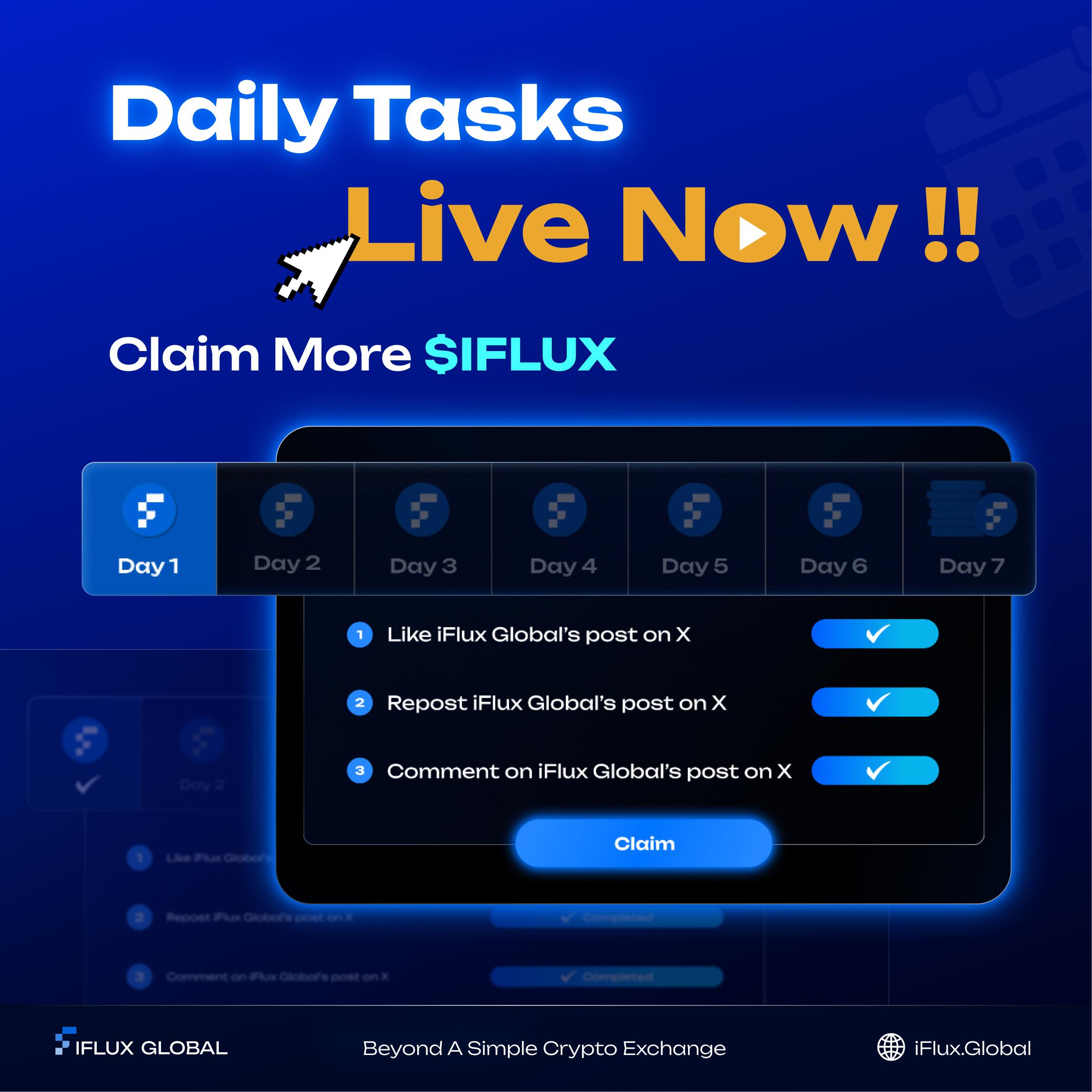 With daily tasks, users are encouraged to engage even more with iFlux's social