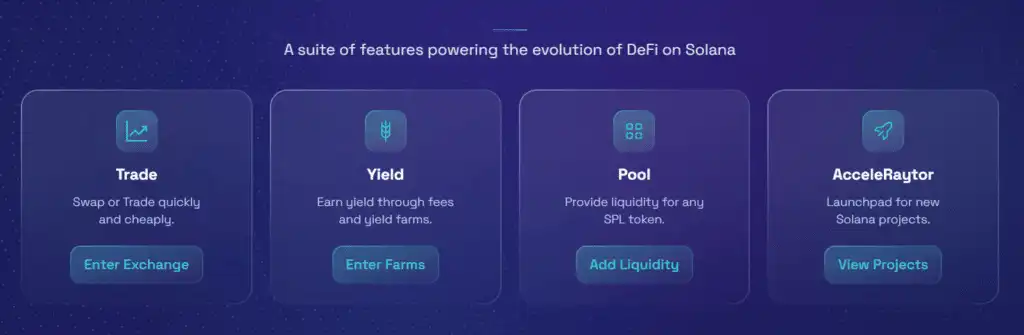 Raydium Features. Source: Website.